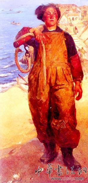 海岛姑娘 (油 画) 王 霞