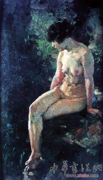 徐悲鸿油画作品《女人体》