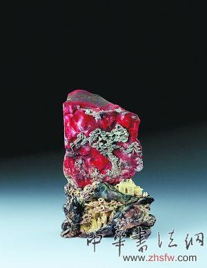 昌化鸡血石以色论价导致仿品层出不穷