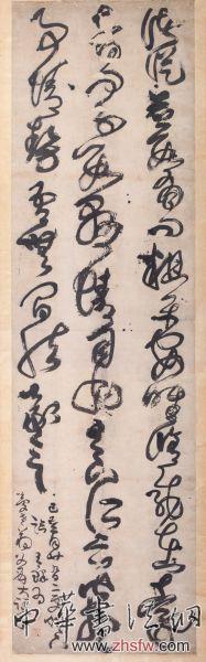 王铎《草书》纸本立轴1629年作 346×98 cm 成交价：8,740,000