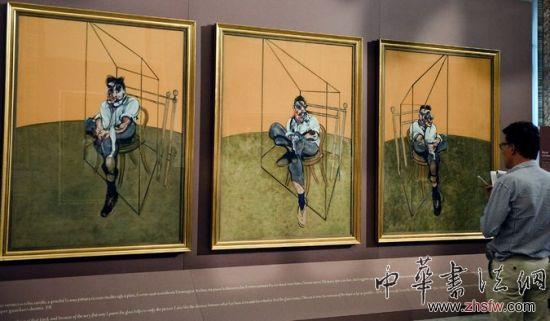 弗朗西斯·培根 《弗洛伊德肖像画习作》三联画