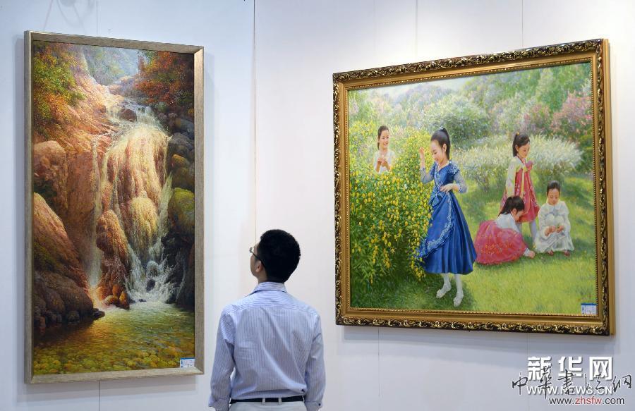 #（文化）（1）朝鲜当代油画精品展亮相西湖艺博会