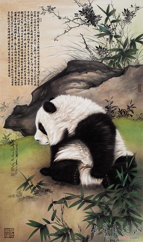 中国当代艺术鬼才田七国宝熊猫系列作品网络联盟展