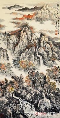 曲学真 山静秋气清 136X68