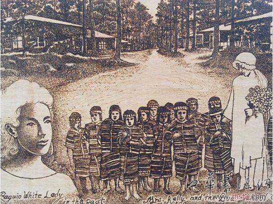 放大镜作画笔太阳光当颜料