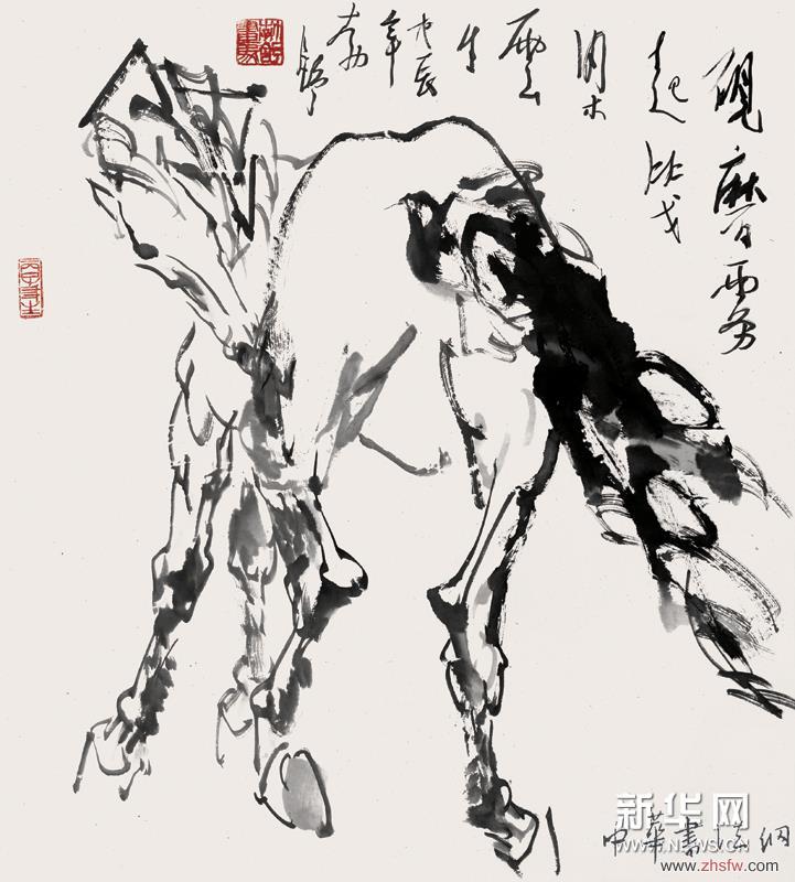 作品名称：良驹  创作时间：1988年   尺寸：66x59