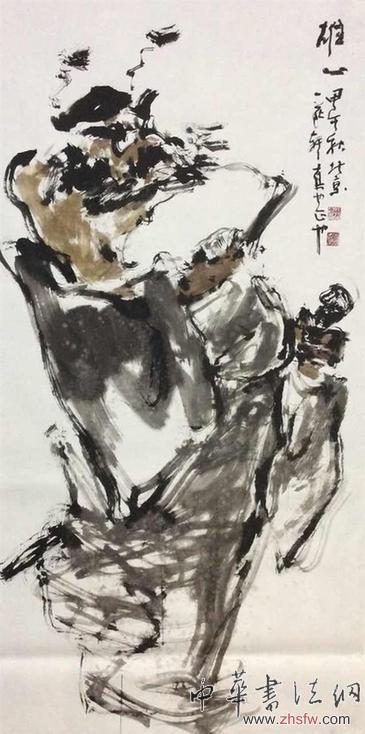 庄玉君：焦墨写钟馗，挥毫扬正气