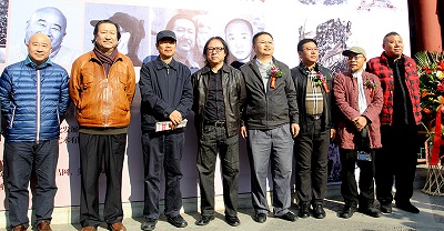 图片：部分参展画家合影