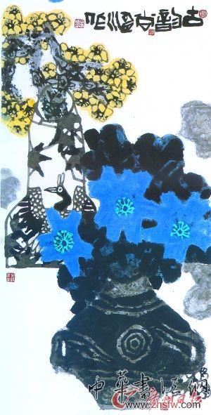 尚涛 《古韵》（中国画） 137cm×69cm