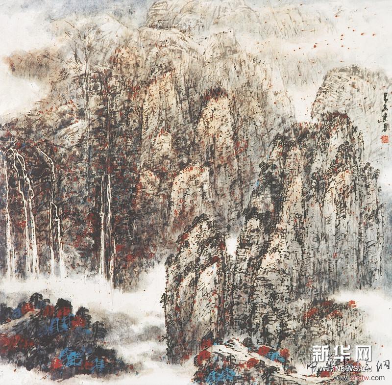 壑涧深深岭巍峨 国画