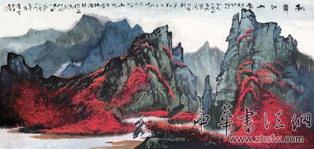 秋霁江山图200cmx100cm