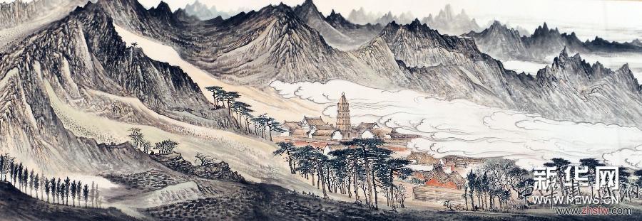 （晚报）（1）百米诗画长卷《黄河金岸》在港展出