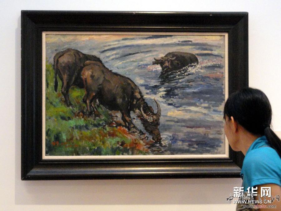 国画大师刘海粟画作苏州展出 图