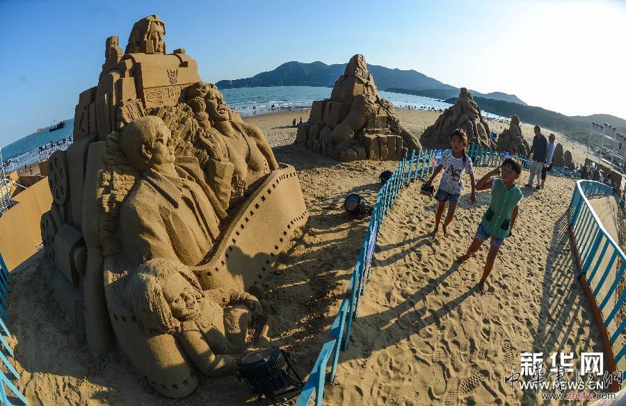 （美丽中国）（1）“蓝色海洋梦”国际沙雕展在浙江舟山启幕