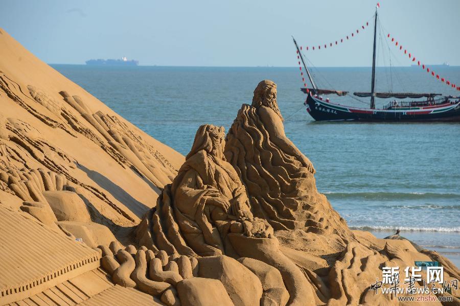 （美丽中国）（2）“蓝色海洋梦”国际沙雕展在浙江舟山启幕