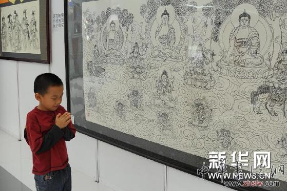 （晚报）（2）“大爱之光——李斐佛教人物画展”在中山开展