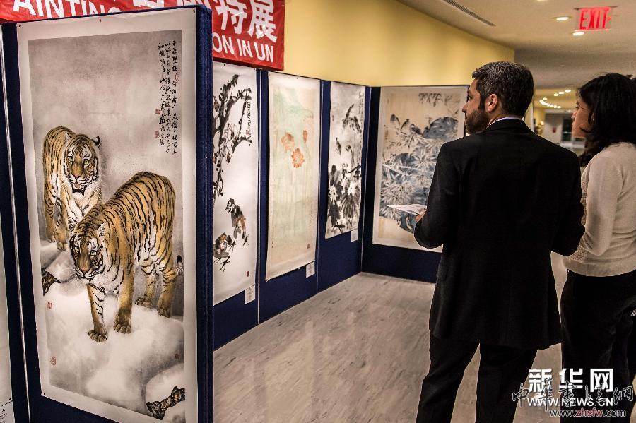 （国际）（3）中国花鸟画作品在纽约联合国总部展出
