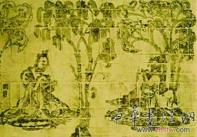 《竹林七贤和荣启期》砖印模画