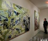 中国青年画家抽象派作品亮相洛杉矶
