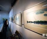 杭州举办“西湖山水”木版水印作品展 图