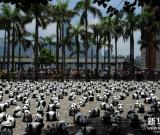 1600只纸制熊猫在香港展出 组图