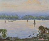国画油画竞美西湖 两场画展正在杭州同时进行